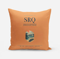 Thumbnail for Sarasota Bradenton International Airport (SRQ) design on orange pillow