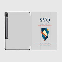 Thumbnail for Seville Airport (SVQ) design on light gray samsung tablet tablet case