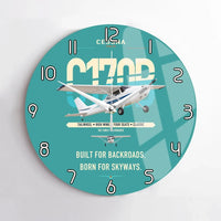 Thumbnail for Cessna 170B design on turquoise no frame wall clock