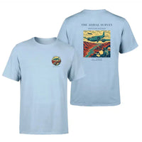 Thumbnail for VINTAGE G4031 - The Aerial Survey - Double-Side T-Shirt design on lightblue double side t shirt