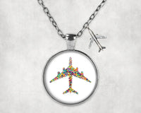 Thumbnail for Colourful Airplane Necklace - view 10