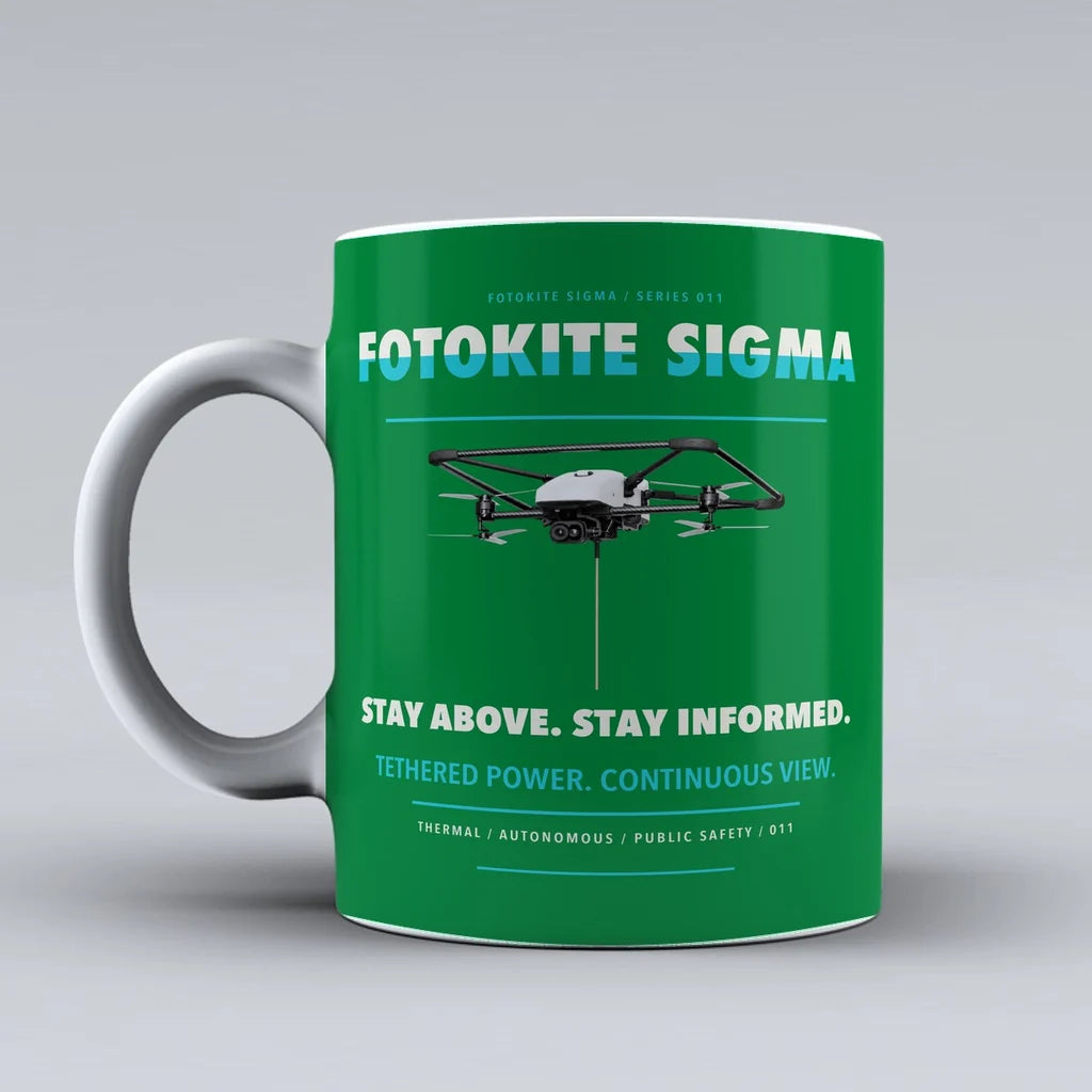Sigma Mug design on green fotokite
