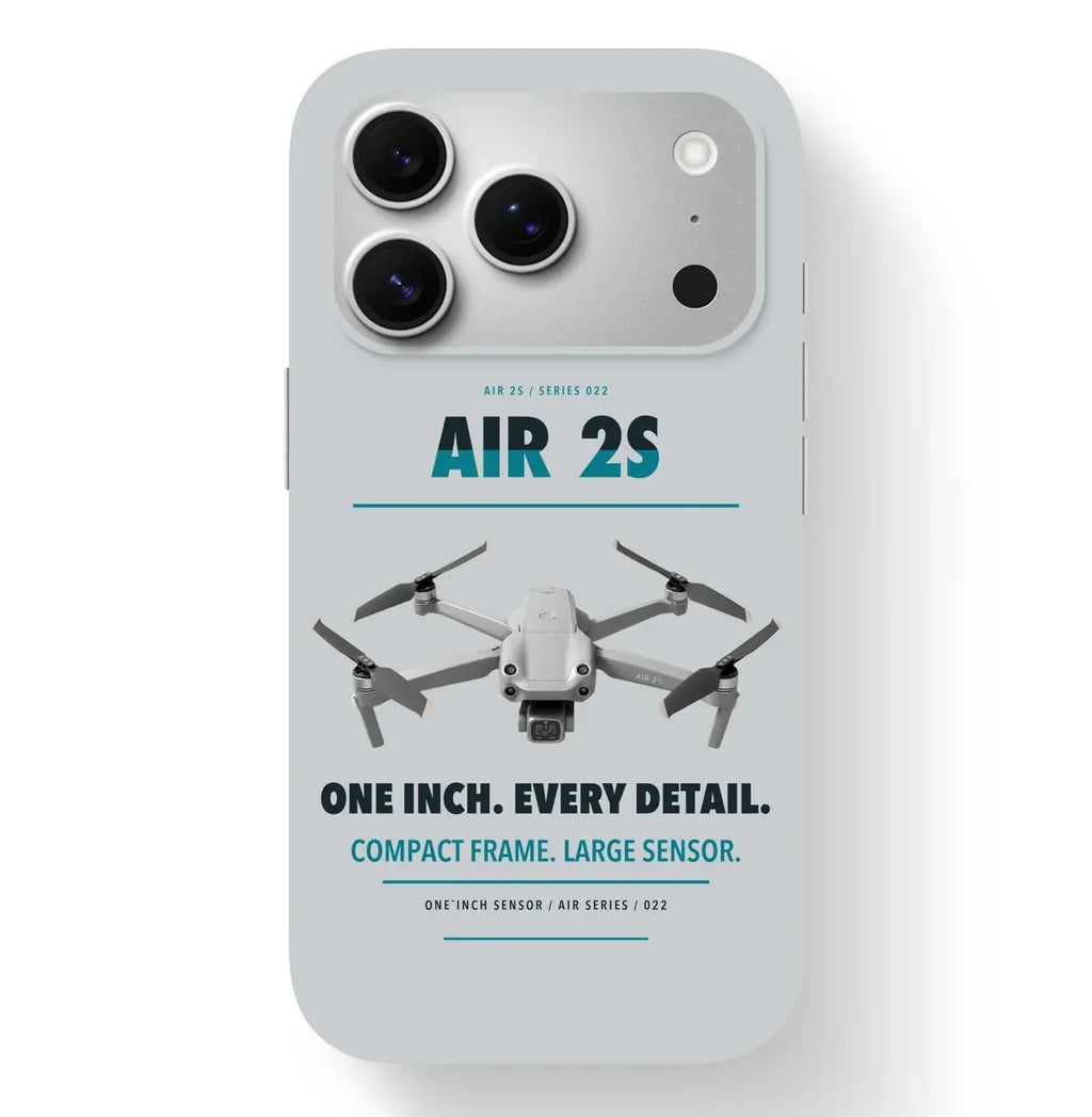 DJI Air 2S Case design on light gray iphone case