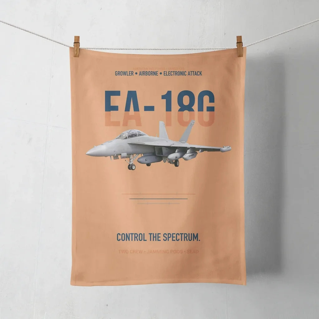 EA-18G Growler Control The Spectrum design on orange towel
