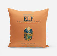 Thumbnail for El Paso International Airport (ELP) design on orange pillow