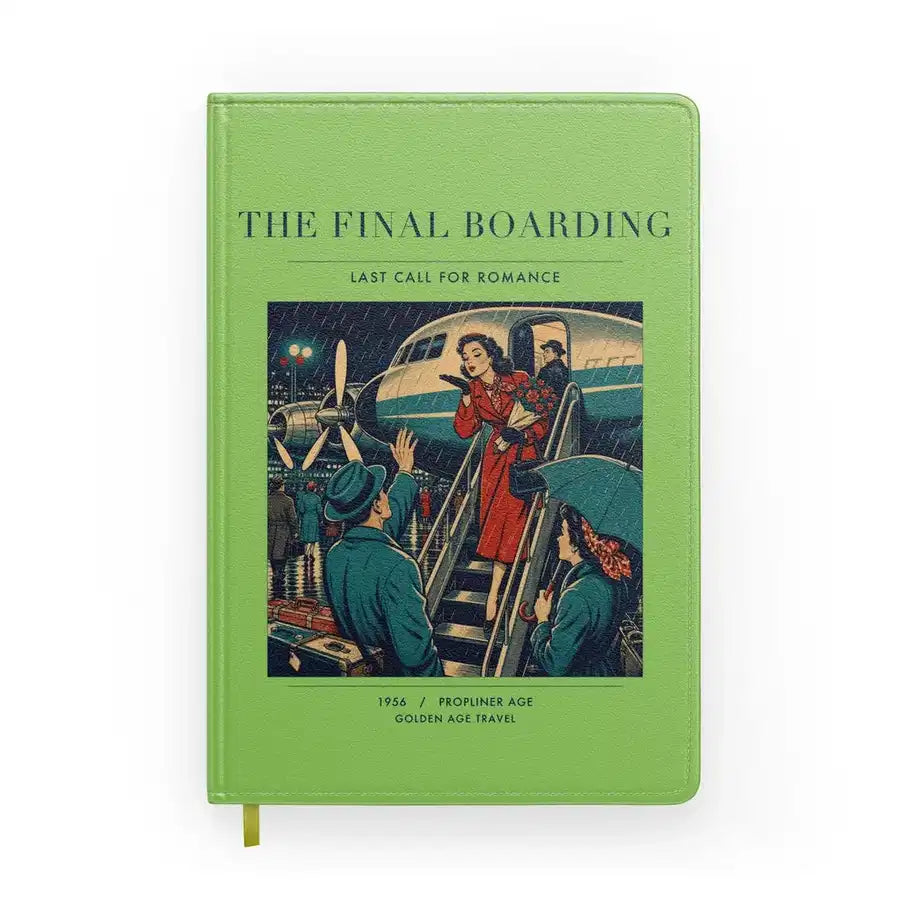 VINTAGE G4102 - The Final Boarding - Designed Notebooks design on lightgreen