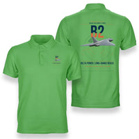 Thumbnail for Avro Vulcan B2 design on light green double-side polo t-shirt, double-side print