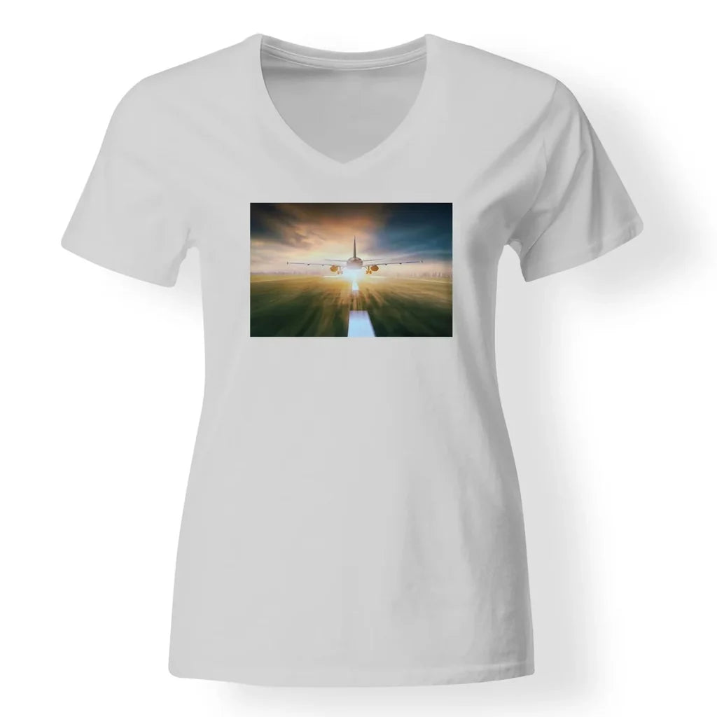 Airplane Flying Over Runway T-Shirt - view 10