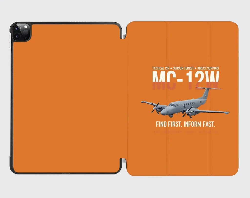 MC-12W Liberty Eyes Over The Ground design on orange ipad tablet case