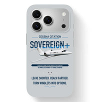 Thumbnail for Cessna Citation Sovereign+ design on light gray magsafe iphone case, for iPhone 17 Pro