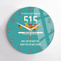 Thumbnail for De Havilland Canadair 515 design on turquoise no frame wall clock