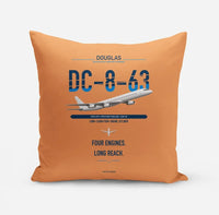 Thumbnail for Douglas DC-8-63 design on orange pillow