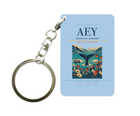 Thumbnail for Akureyri Airport (AEY) design on light blue key chain