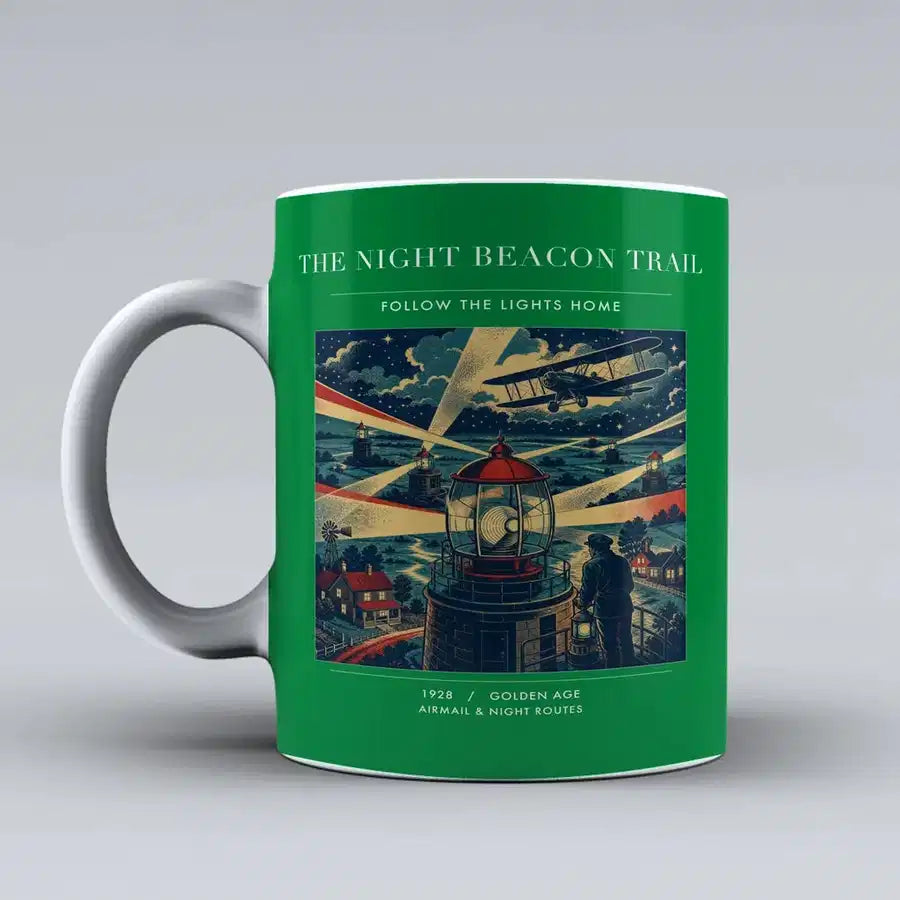 VINTAGE G4016 - The Night Beacon Trail - Ceramic Mug design on green