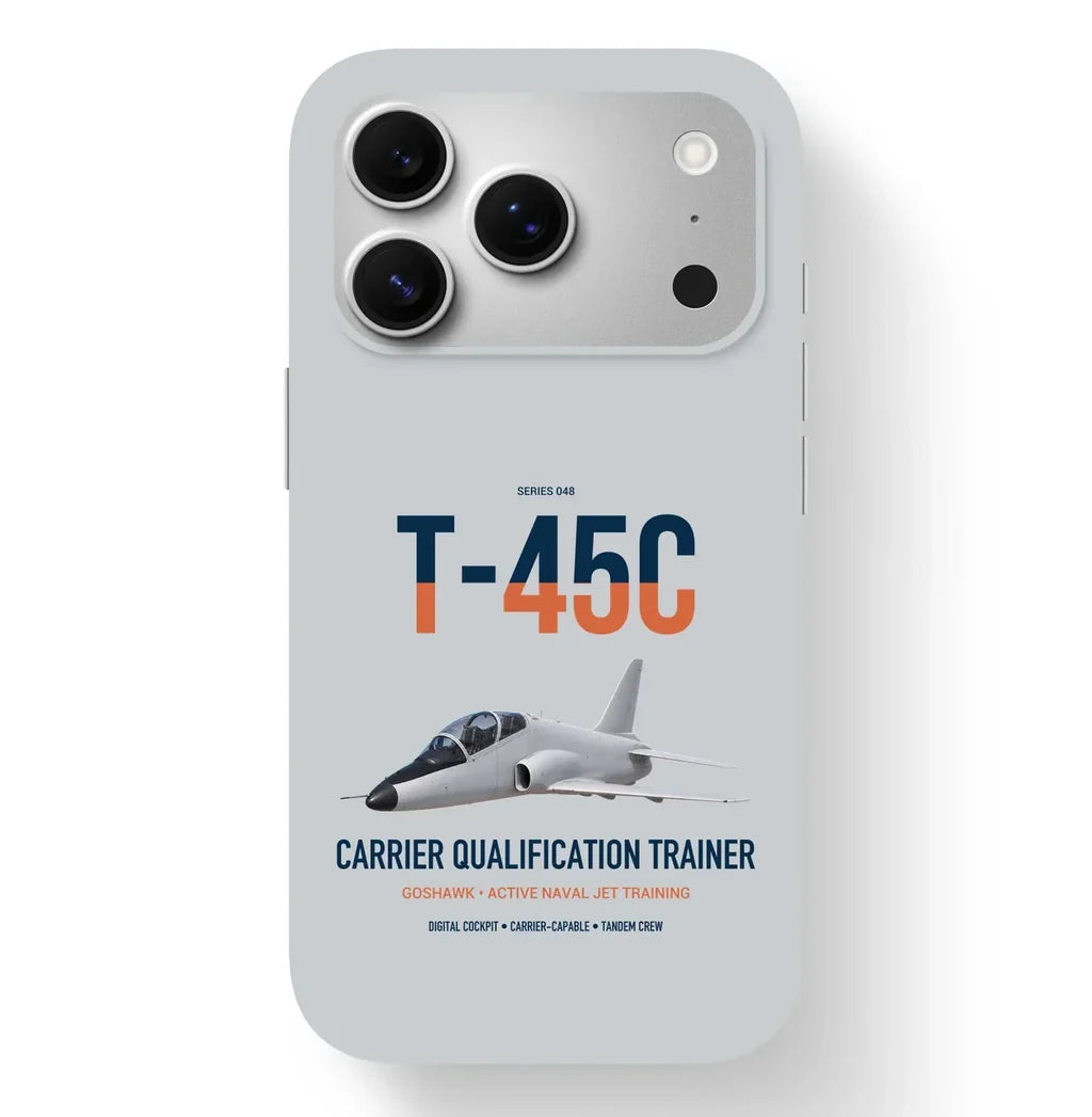 T-45C Goshawk design on light gray magsafe iphone case, for iPhone 17 Pro
