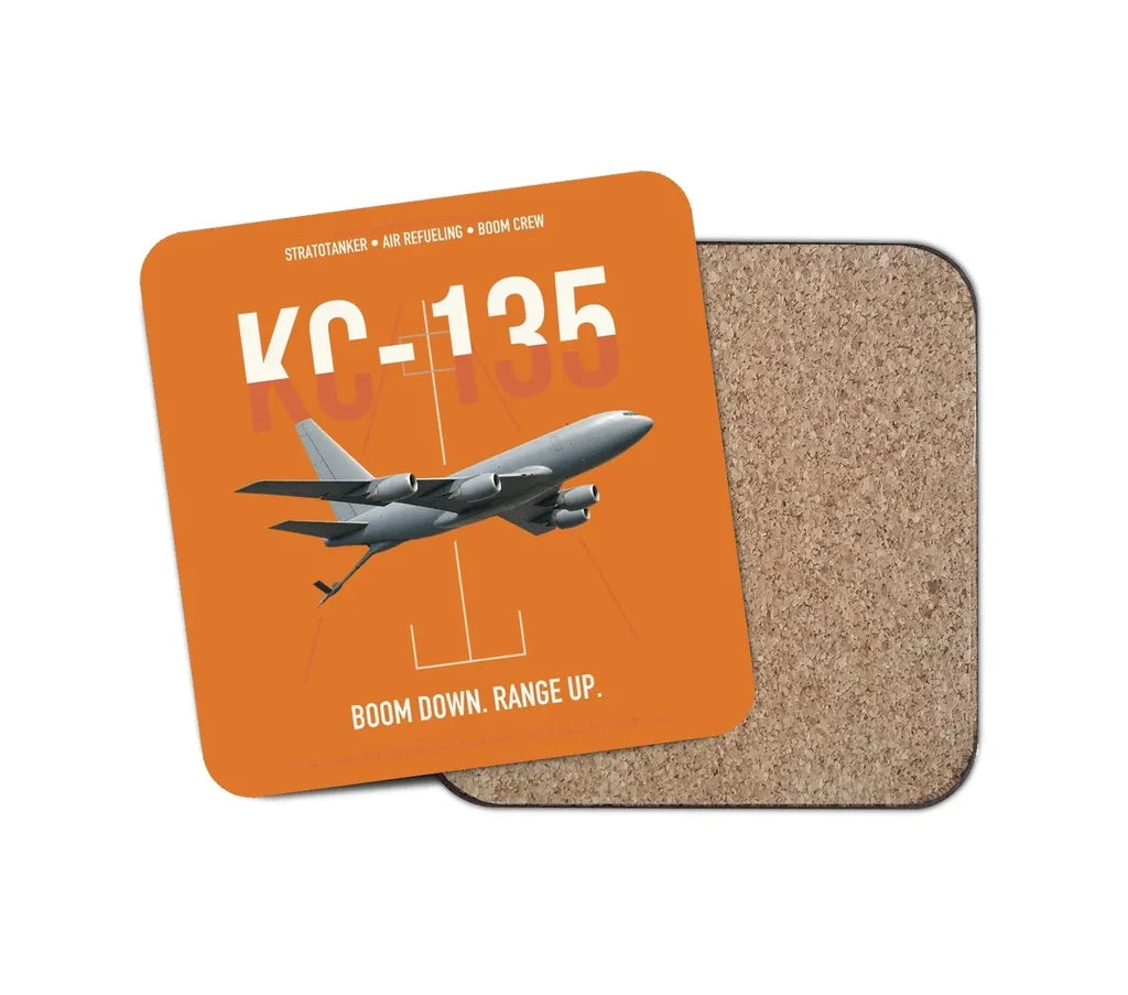 KC-135 STRATOTANKER design on orange 1 piece coaster