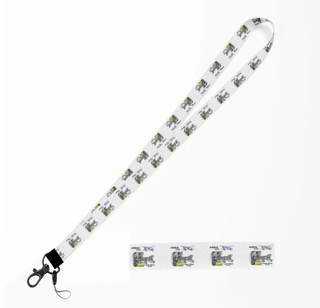 Airbus A380 & GP7000 Engine lanyard - white