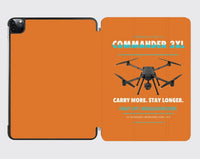 Thumbnail for Draganfly Commander 3XL design on orange ipad tablet case