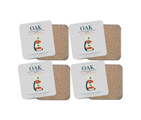 Thumbnail for Oakland San Francisco Bay Airport (OAK) design on light gray 4 pieces set coaster