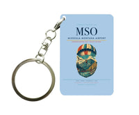 Thumbnail for Missoula Montana Airport (MSO) design on light blue key chain