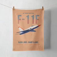 Thumbnail for F-11F Tiger design on orange towel