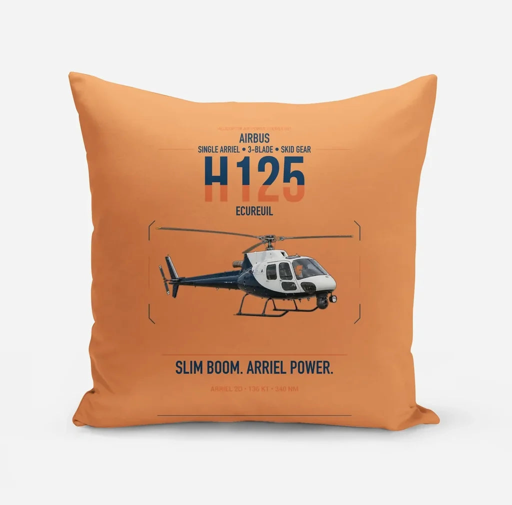 Airbus H125 design on orange pillow