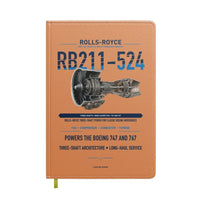 Thumbnail for RB211-524 design on orange notebook