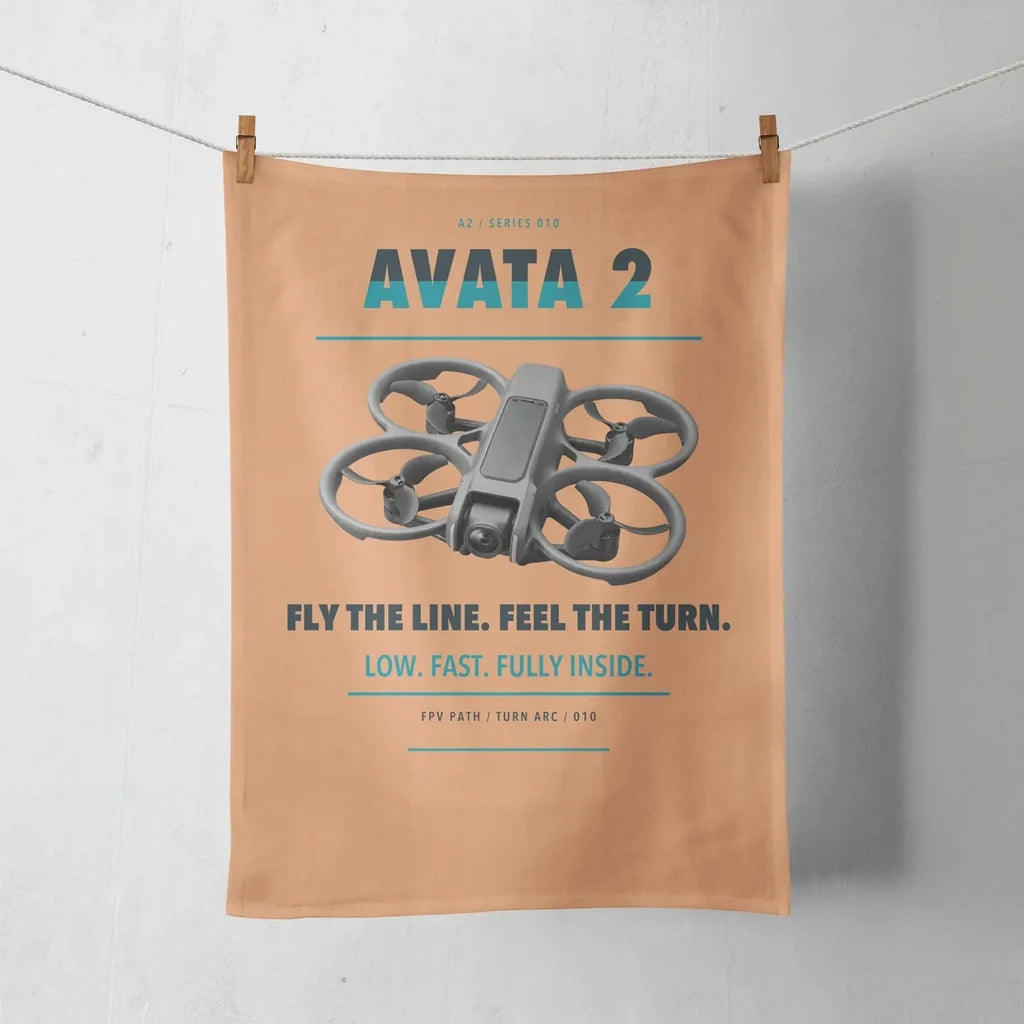 DJI Avata 2 design on orange towel