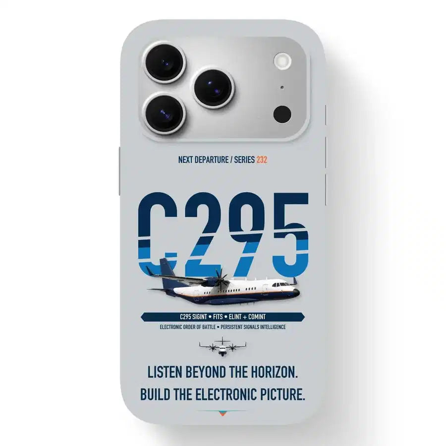 Airbus C295 SIGINT Case design on light gray iphone case