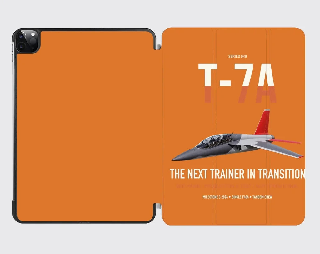 T-7A Red Hawk design on orange ipad tablet case