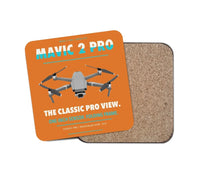 Thumbnail for DJI Mavic 2 Pro design on orange 1 piece coaster