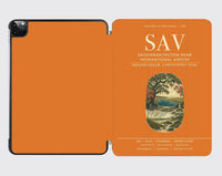 Thumbnail for Savannah-Hilton Head International Airport (SAV) design on orange ipad tablet case