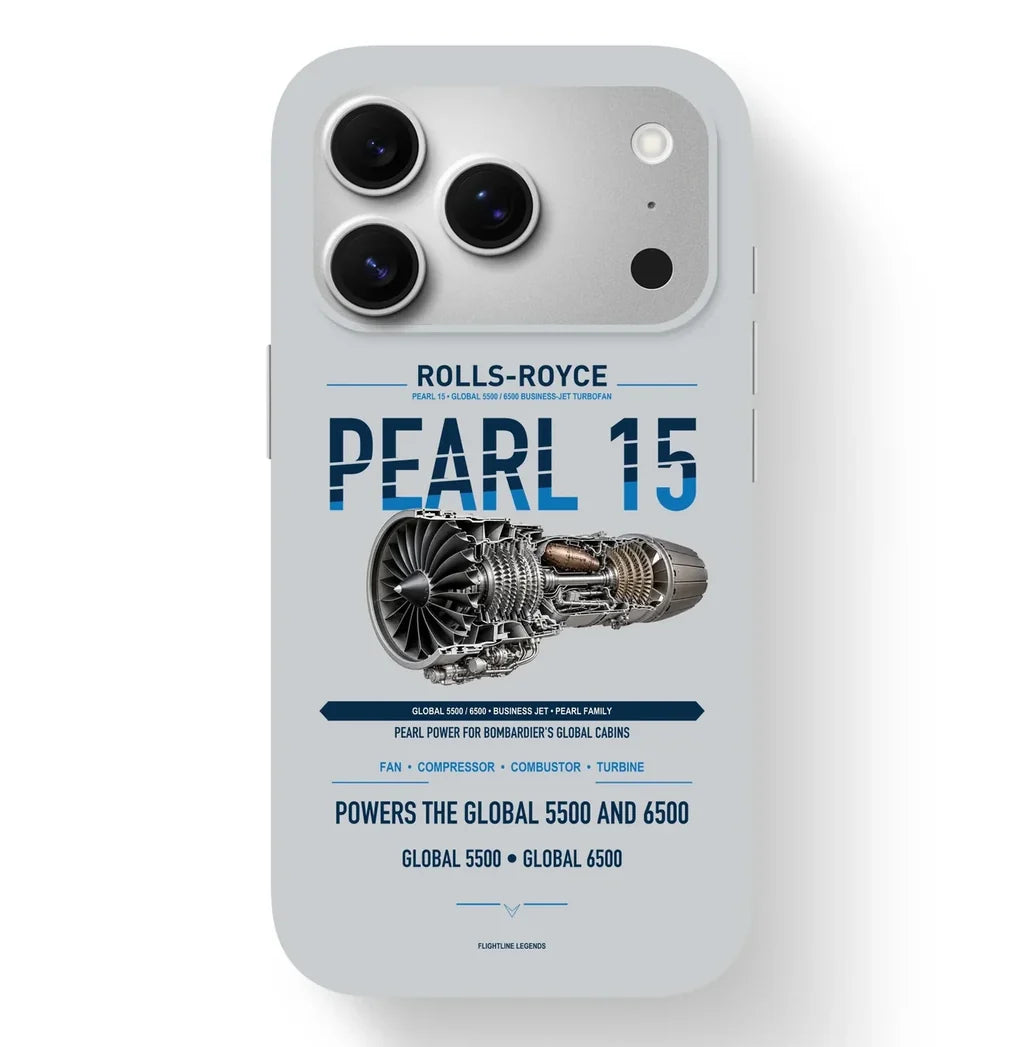 PEARL 15 Case design on light gray iphone case