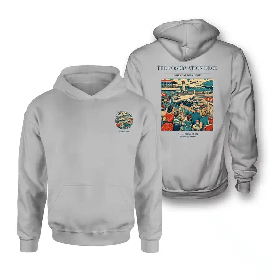 VINTAGE G4081 - The Observation Deck - Double-Side Hoodie design on lightgray double side