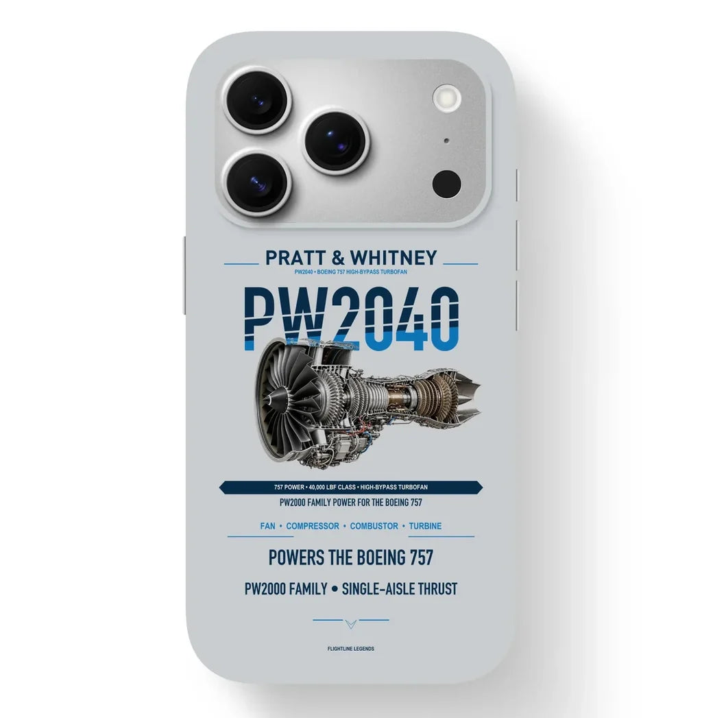 PW2040 Case design on light gray iphone case
