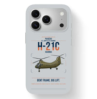 Thumbnail for Piasecki H-21C Shawnee design on light gray magsafe iphone case, for iPhone 17 Pro