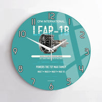 Thumbnail for CFM LEAP-1B design on turquoise no frame wall clock