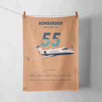 Thumbnail for Bombardier Learjet 55 design on orange towel