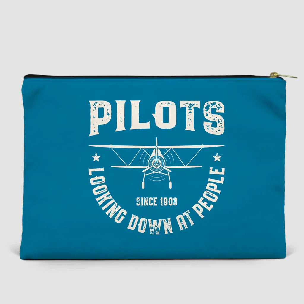 Pilots Looking Down at People Zipper Pouch - view 10