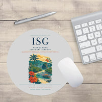 Thumbnail for Painushima Ishigaki Airport (ISG) design on light gray round mouse pad