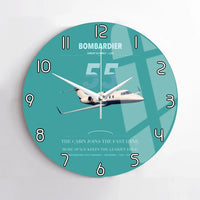 Thumbnail for Bombardier Learjet 55 design on turquoise no frame wall clock