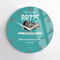 Thumbnail for BR725 design on turquoise no frame wall clock