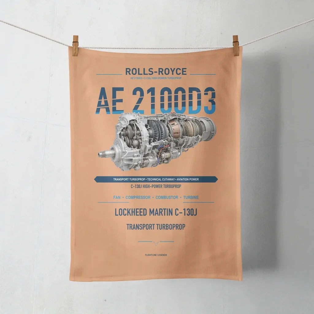 AE 2100D3 design on orange towel