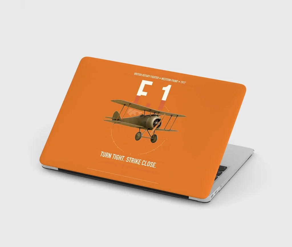 Sopwith Camel F.1 design on orange MacBook case