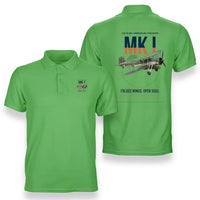 Thumbnail for Fairey Swordfish Mk I design on light green double-side polo t-shirt, double-side print