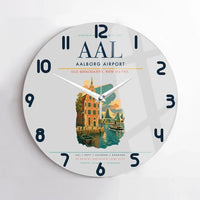Thumbnail for Aalborg Airport AAL Wall-Clock No-Frame - Light Gray