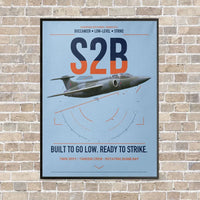 Thumbnail for Blackburn Buccaneer S2B vertical canvas print - framed - light blue background