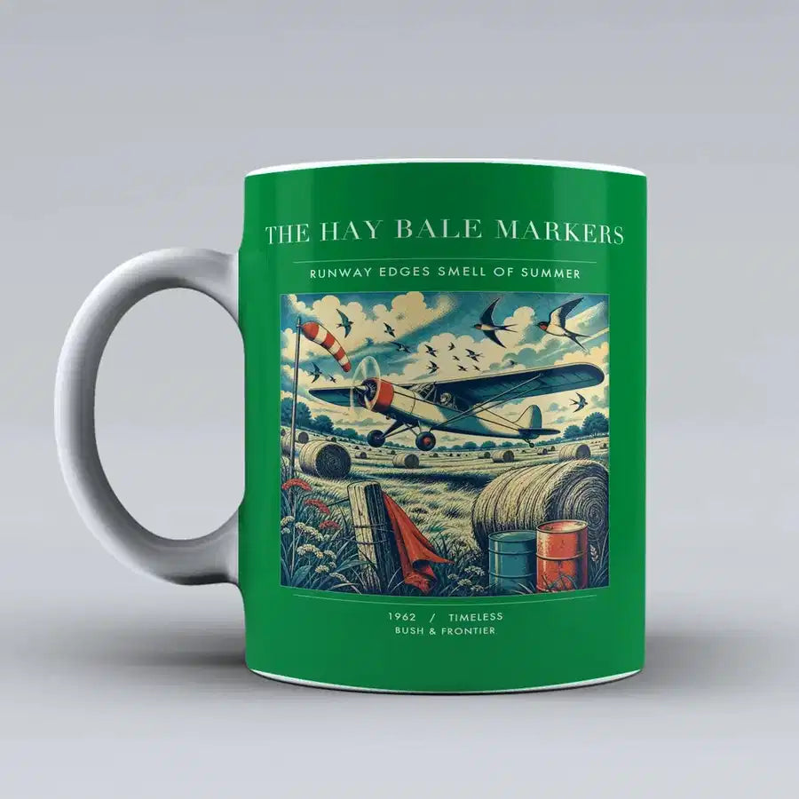 VINTAGE G4387 - The Hay Bale Markers - Ceramic Mug design on green