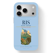 Thumbnail for Rishirifuji Airport (RIS) design on light blue iPhone 17 Pro MagSafe case