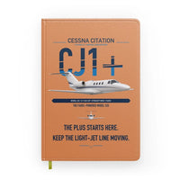 Thumbnail for Cessna Citation CJ1+ design on orange notebook